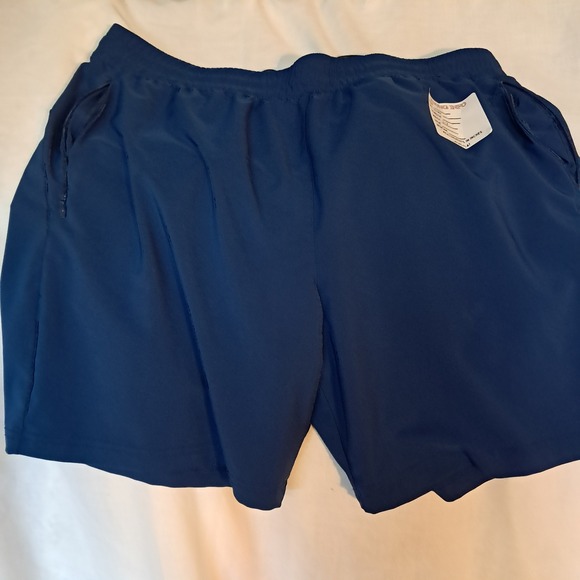 Spyder Active Shorts Athletic Training Gym Workout Blue‎ Zipper Pockets L - Picture 1 of 5